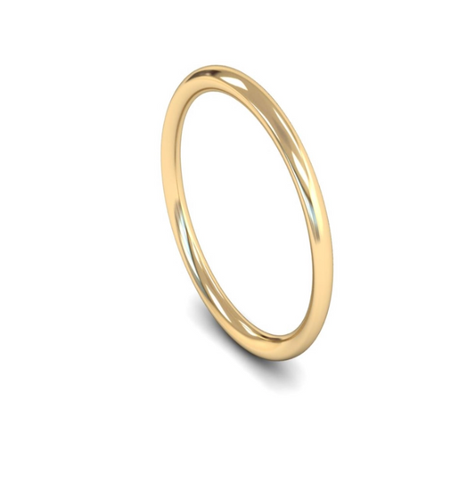 Ladies Gold Traditional Court Wedding band