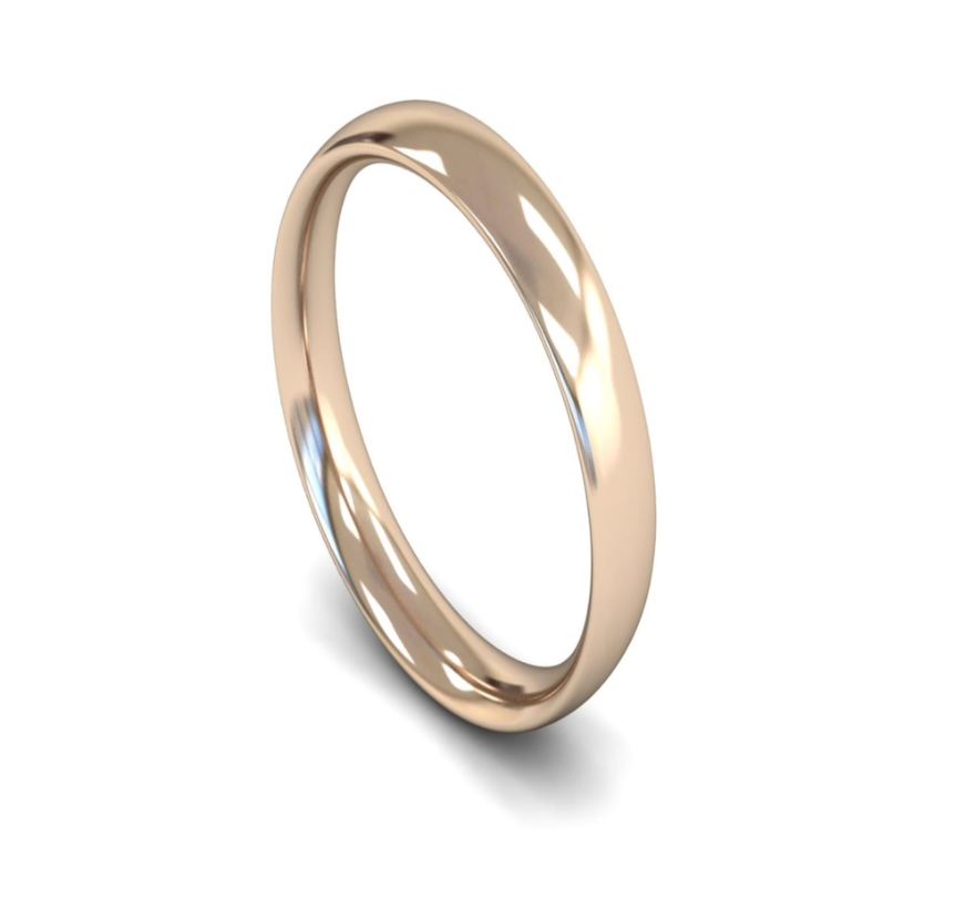 Ladies Gold Traditional Court Wedding band