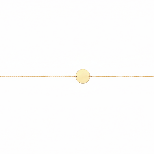 9ct Gold Disc ID Bracelet