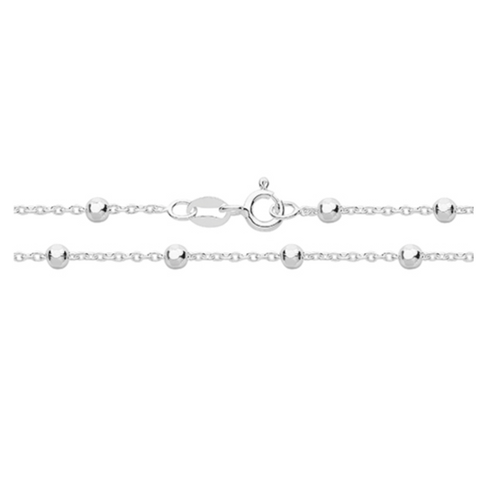 Silver Satelite bracelet 7"