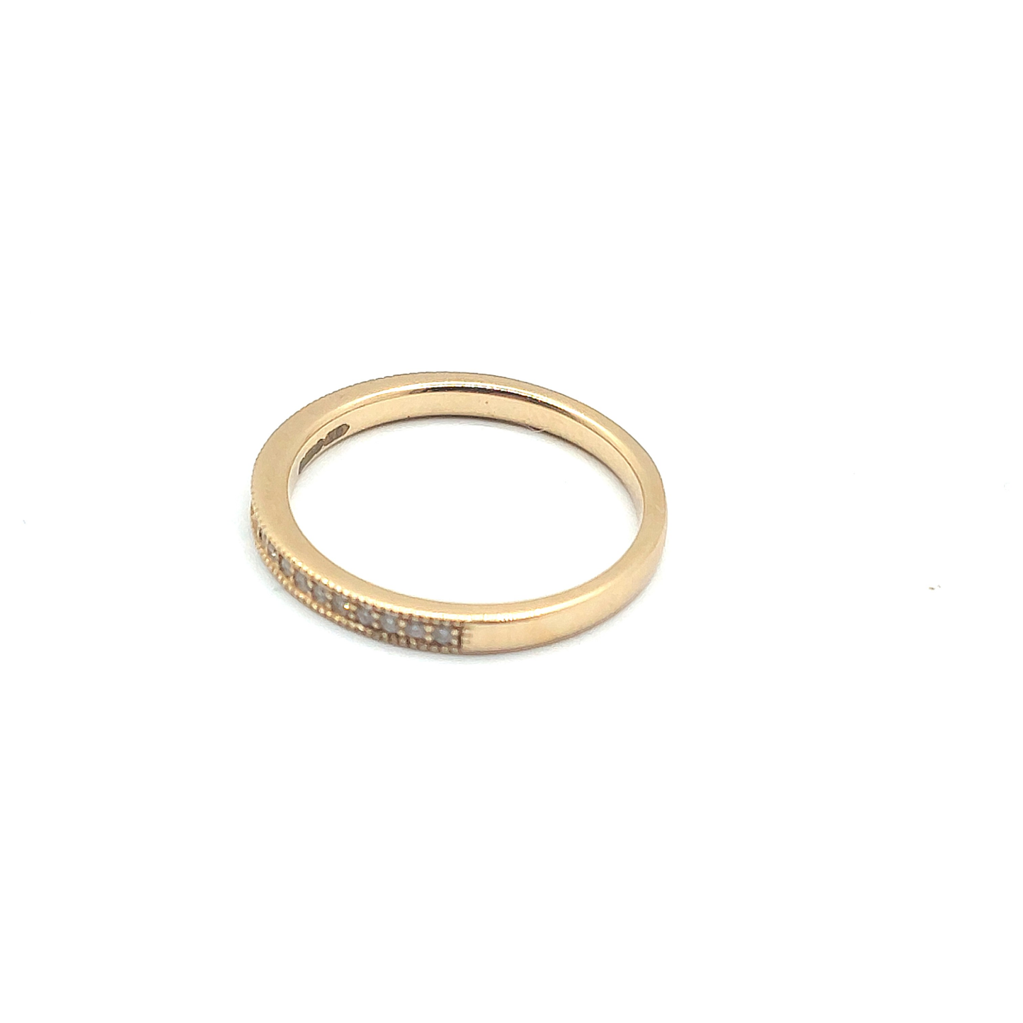 9ct Yellow Gold Natural Diamond Half Eternity Ring