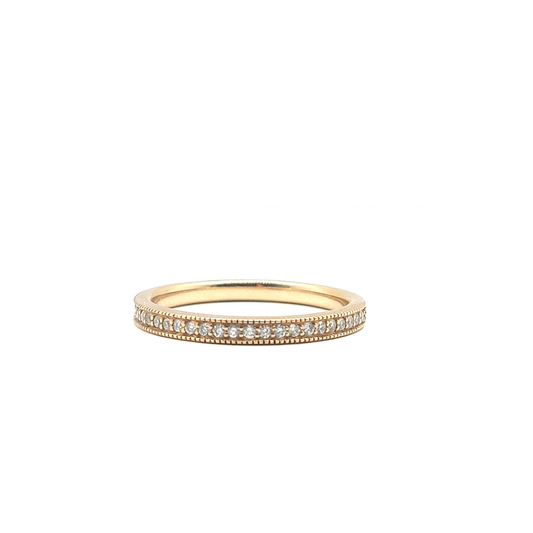 9ct Yellow Gold Natural Diamond Half Eternity Ring