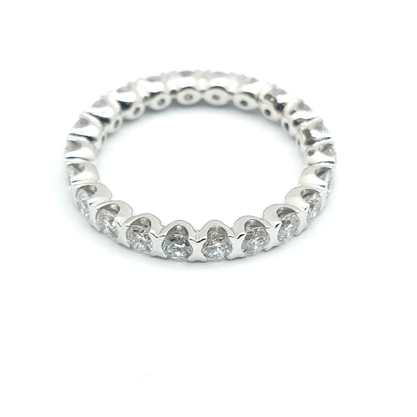 Full Eternity Ring 950 Plat, Bar Set, LG, size I1/2