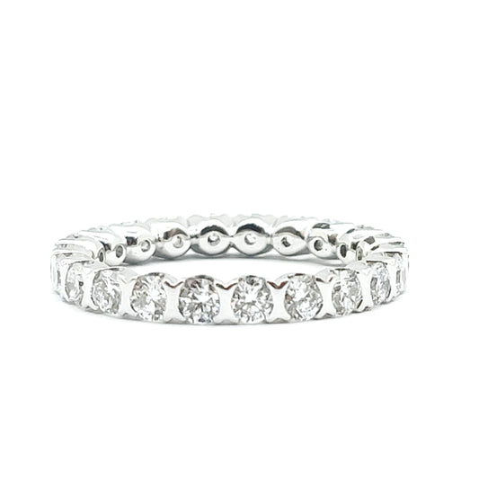 Full Eternity Ring 950 Plat, Bar Set, LG, size I1/2