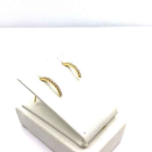 18ct Yellow Gold 32RD 0.22CT HVS HALF HOOP