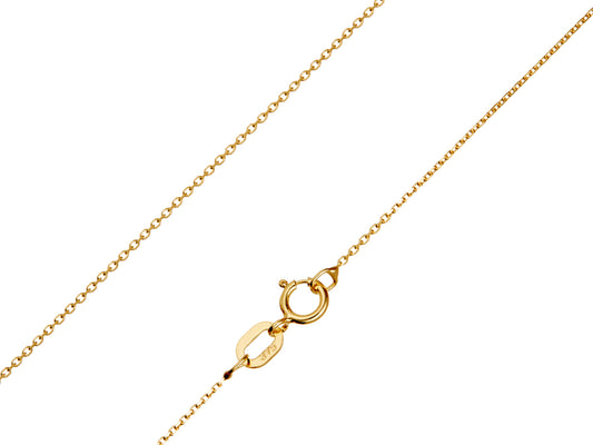 9ct yellow gold 0.8mm belcher chain 16"
