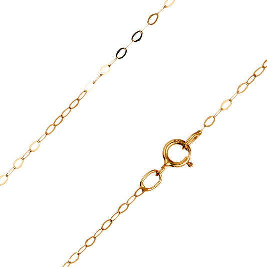9ct yellow gold 1.2mm trace chain 16"