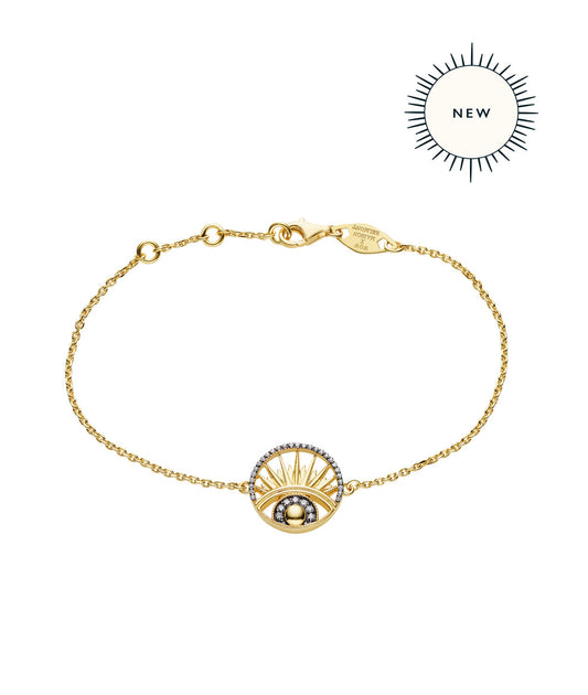 "Keep An Eye On Me" Rose Cut Diamond Bracelet in 18ct Gold