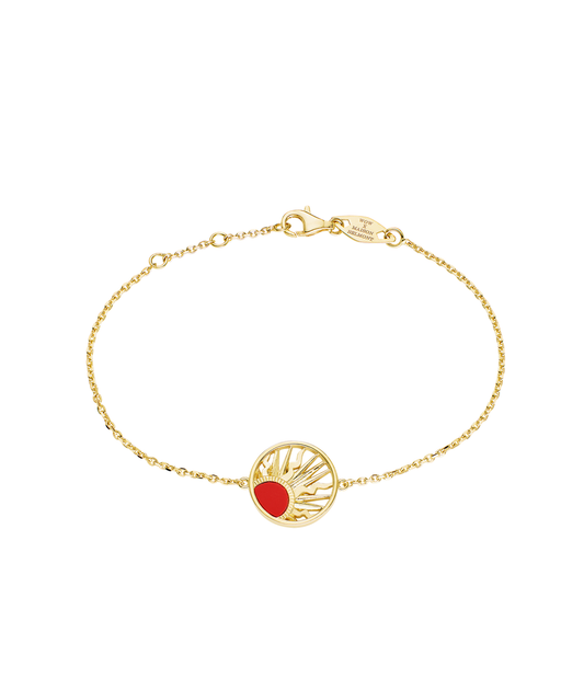 "Shine Bright" Cornelian Bracelet in 18ct Gold