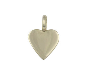 9ct Yellow Gold, Flat Plain Heart Pendant