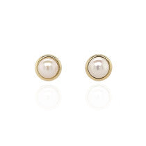 9ct Yellow Gold Culture Pearl Stud Earrings
