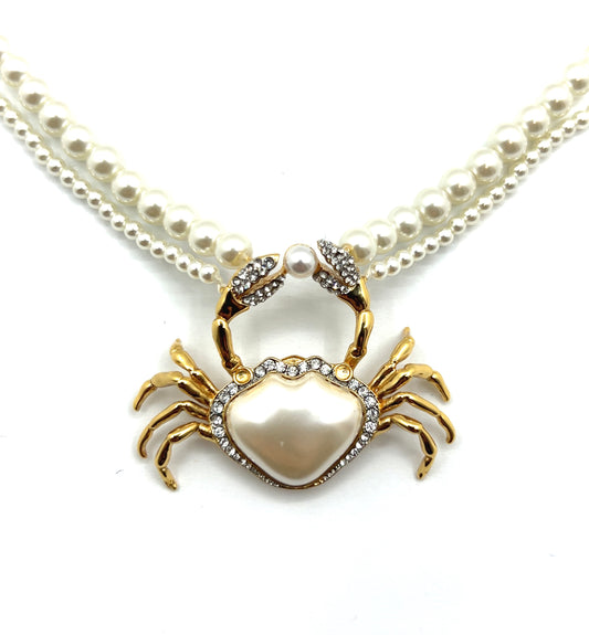 Pearly Crab Necklace