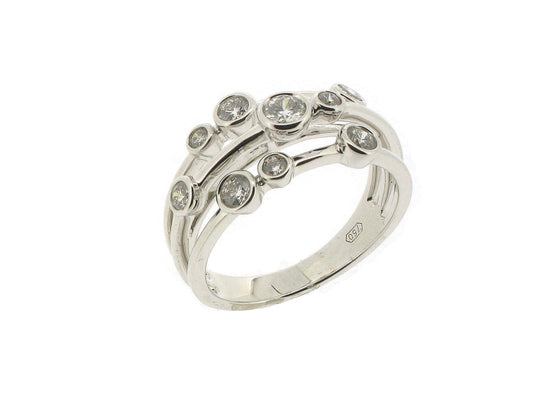 Platinum diamond bubble ring 0.51ct