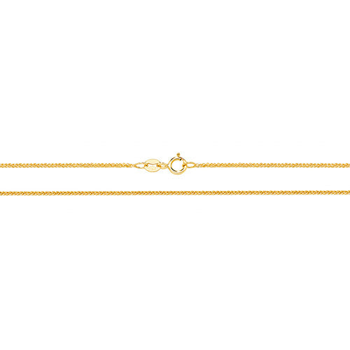 9ct Yellow Gold Wheat Chain - 16", 18", 20", 22", 24" lengths available