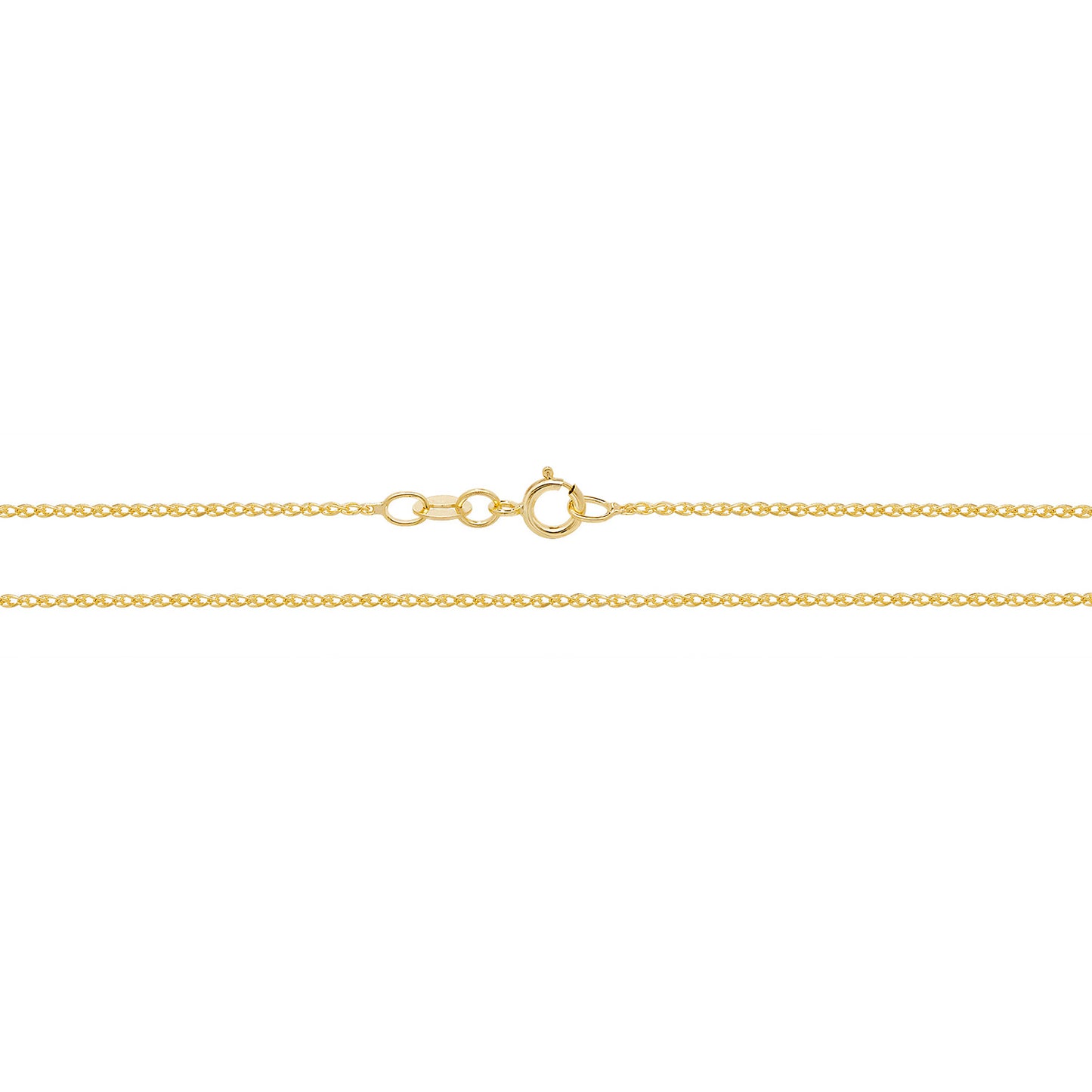 Diamond Cut, 9ct Yellow Gold, Single Link Wheat Chain 16", 18", 20" lengths available
