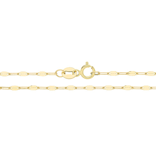 9ct Yellow Gold Disc Chain Bracelet