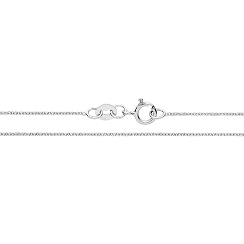 Cable chain in 9ct white gold