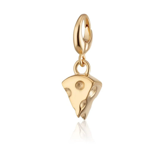 Gold plated cheese slice charm