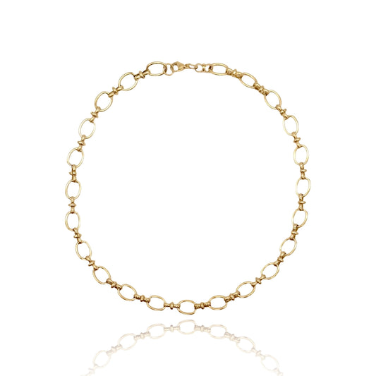 Chunky Oval Chain Necklace 18ct Gold Plated