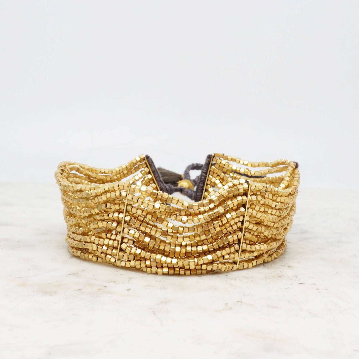 Gold Plated Heavy Choker Necklace Layered