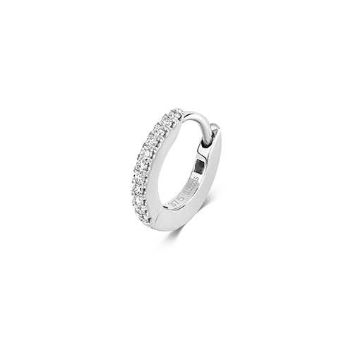 Single Diamond Hinged Hoop Earring in 9ct Yellow Gold