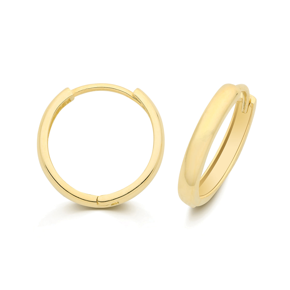 Huggie earrings in 9ct yellow gold