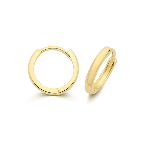 9ct yellow gold 6mm huggie earrings