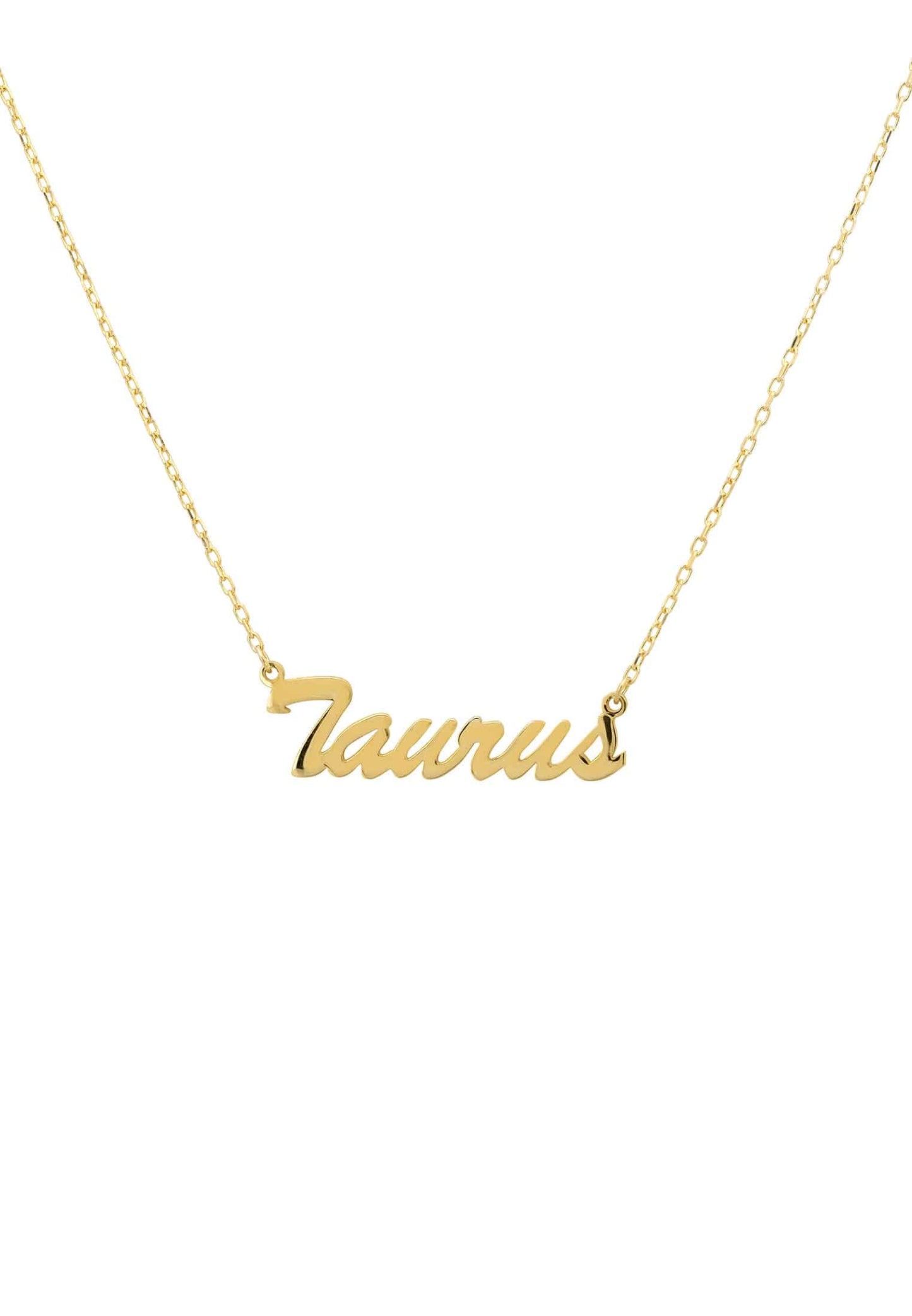 Sterling Silver 18ct Gold Plated Zodiac Star Sign Taurus Necklace