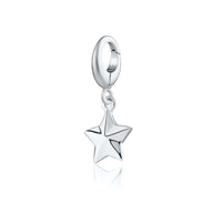 Silver Faceted Star Charm