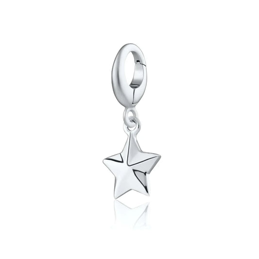 Silver Faceted Star Charm