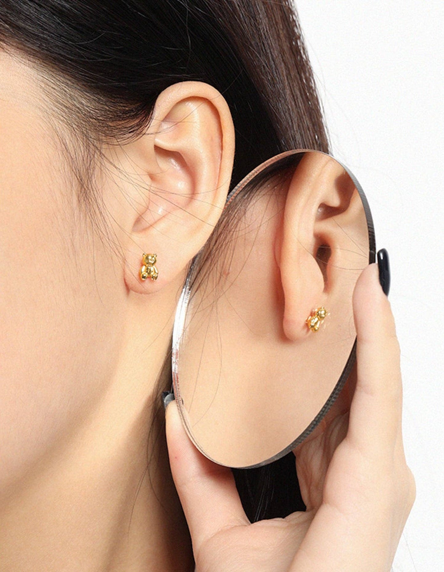 Sterling Silver Teddy Bear Earrings