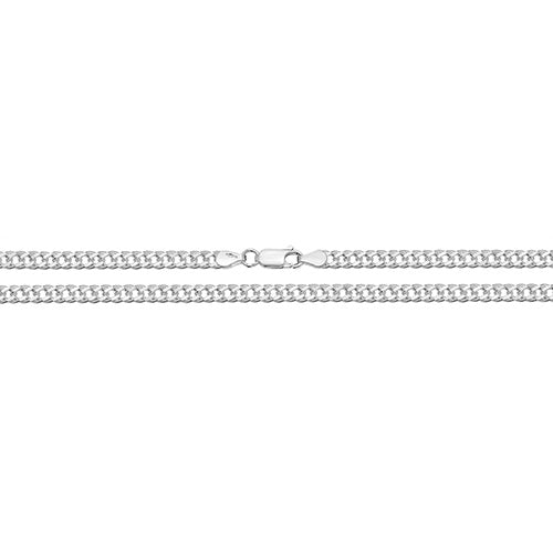 925 silver double curb chain 22"
