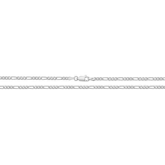 Sterling Silver Figaro Chain Available in 16" - 24"