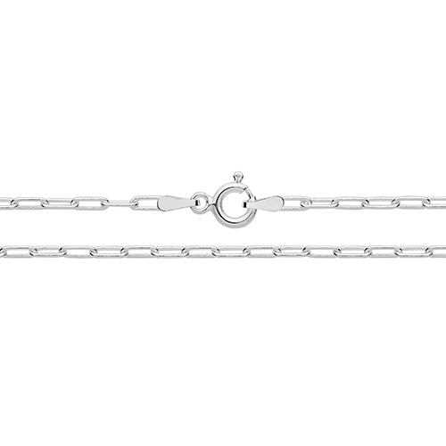 Silver Paperclip bracelet 7"