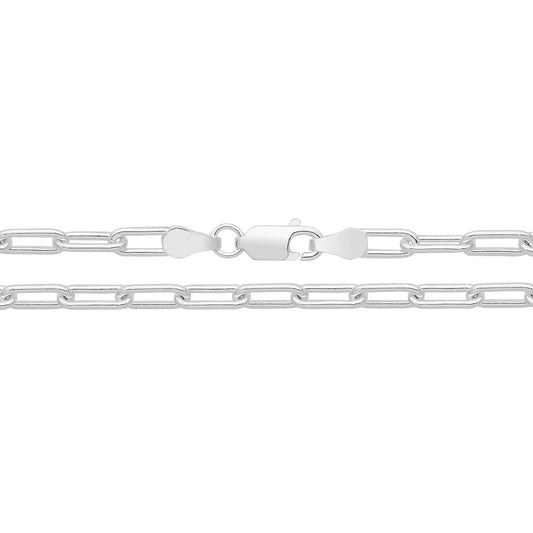 Sterling Silver, Paperclip Bracelet 7"
