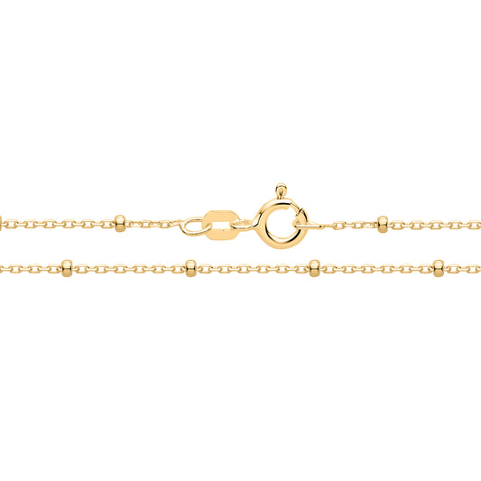 925 Gold Plated Rolo Bead Chain