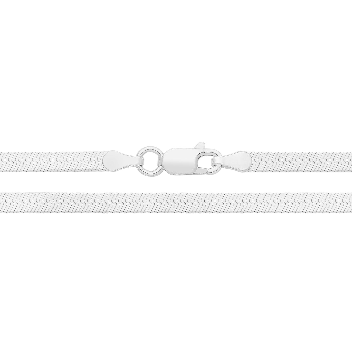 Sterling Silver, 18ct Gold Plated Flat Snake Bracelet