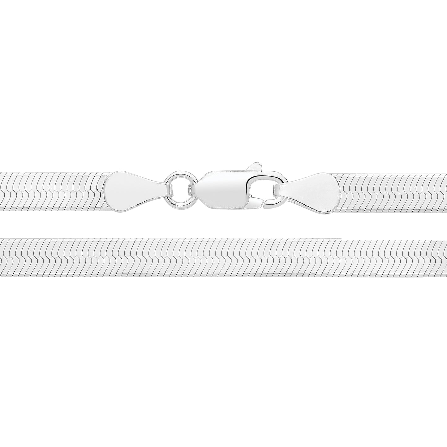 Sterling Silver, 18ct Gold Plated Flat Snake Bracelet