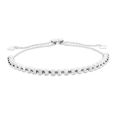 925 Sterling Silver Small Adjustable Bead Bracelet