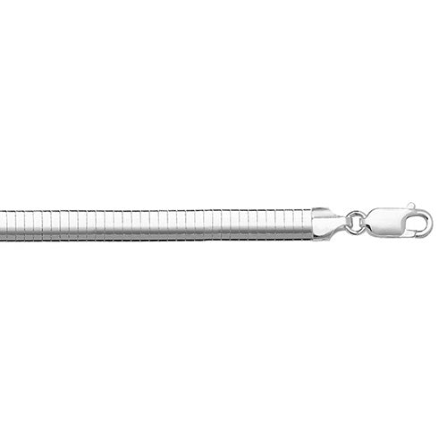 925 Sterling Silver Flat Omega Bracelet