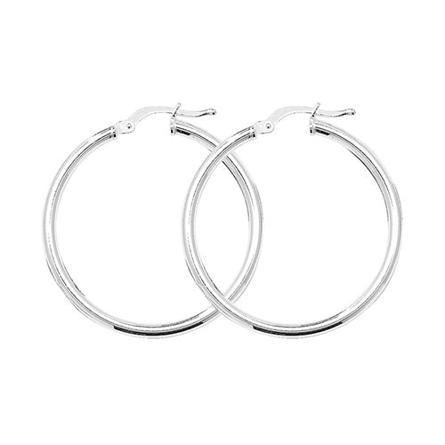 Sterling Silver 30mm Hoop Earrings