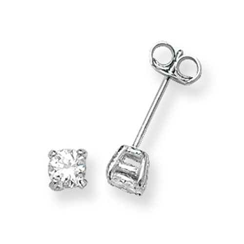 925 CZ 4mm stud earrings