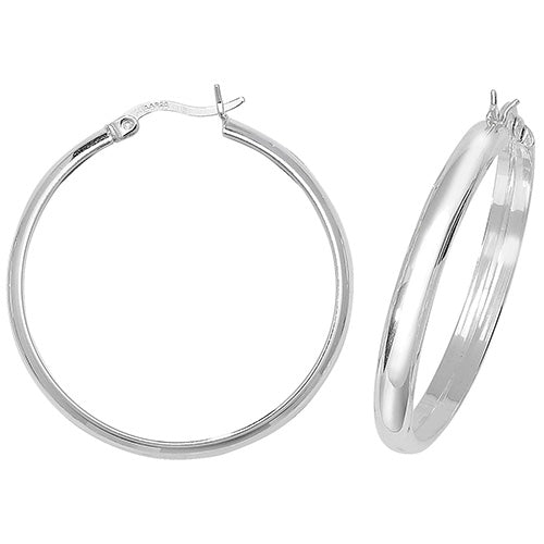 Sterling Silver 34mm Hoop Earrings
