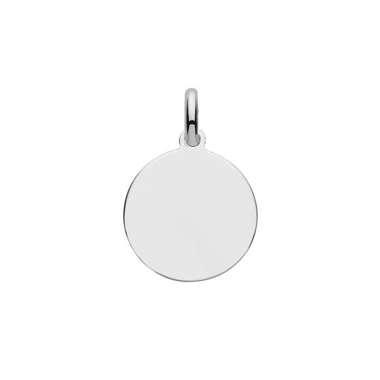 925 Silver Round Tag Pendant