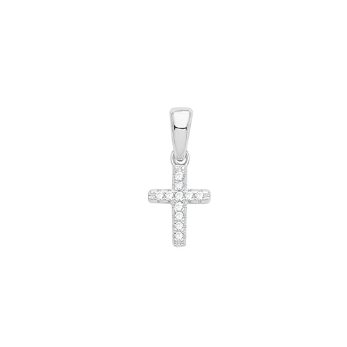 925 small cz cross pendant