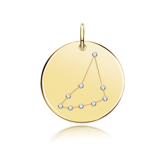 18ct Gold Plated Zodiac Capricorn Star Sign Pendant