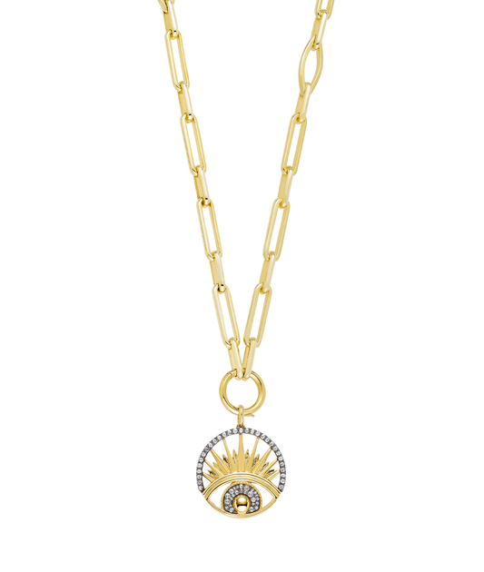 "Keep An Eye On Me" Rose Cut Diamond Pendant in 18ct Gold