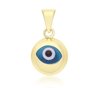 9ct Yellow Gold Evil Eye Pendant