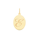 9ct Yellow Gold Disc Letter Pendant