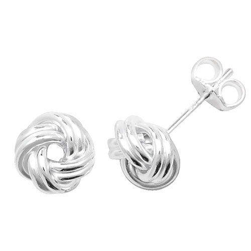 Sterling Silver, Large Eight Strand Knot Earrings